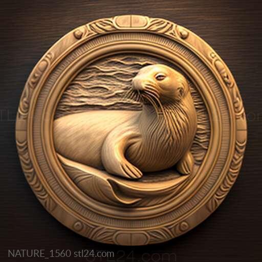 Nature and animals (st seal 4, NATURE_1560) 3D models for cnc